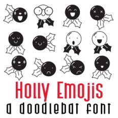 Holly Emojis Doodlebat Font