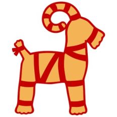 scandanavian christmas straw goat