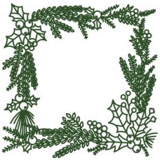 holly and pine bough frame
