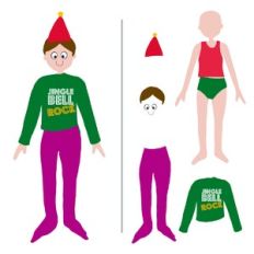 Build A Christmas Elf Dress Up Doll Jingle Bell Rock Sweater Activity