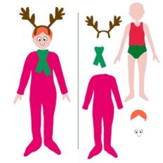 Build A Christmas Reindeer Elf Dress Up Doll Activity Set