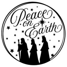 Peace on Earth Christmas Wise Men Quote Circle