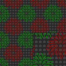 fireworks red and green pattern