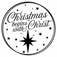Christmas Begins with Christ Christmas Star Quote Circle