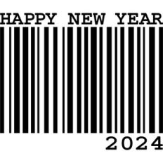 happy new year bar code 2024
