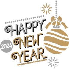 happy new year ornaments