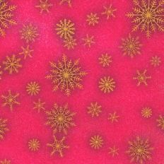 Red and Gold Glitter Snowflake Background Pattern