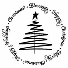 Christmas Sentiments Tree Word Quote Circle