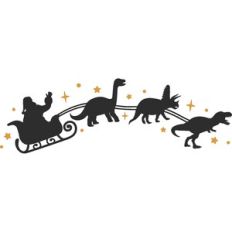 Dinosaur Santa Sleigh