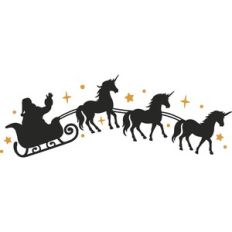 Unicorn Santa Sleigh