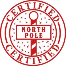 North Pole Certified Label