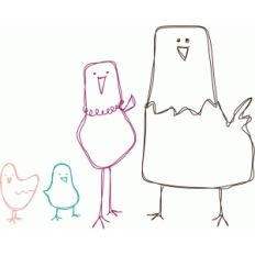 bird family sketch