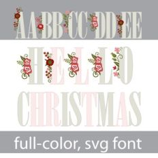 Hello Christmas Color Font