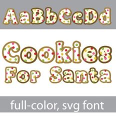 Cookies for Santa Color Font