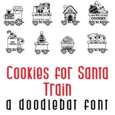 Cookies for Santa Train Doodlebat Font
