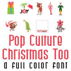 Pop Culture Christmas Too Full Color Font