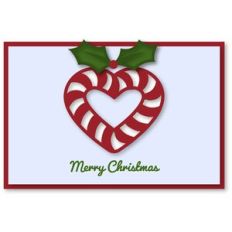 candy cane heart card