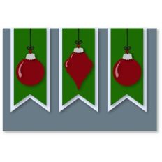 3 ornaments card