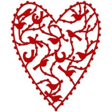 Birds in Branches Heart