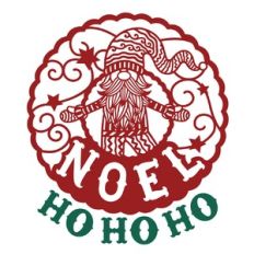 Christmas wreath with Santa