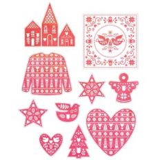scandinavian christmas stickers