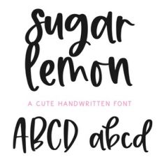 SugarLemon Cute Handwritten Font
