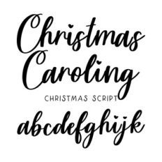 BFC Christmas Caroling Brush Script Farmhouse Christmas Font