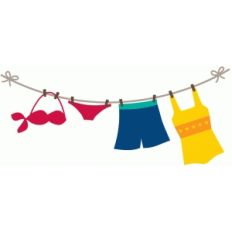 swimsuits on the line