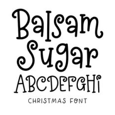 BFC Balsam Sugar Swirly Winter Christmas Handwriting Font