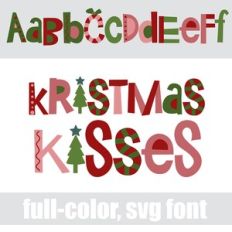 Kristmas Kisses Color Font
