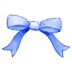 watercolor bow ornament