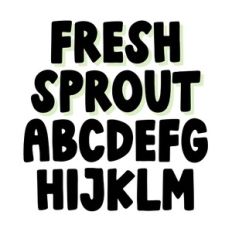 BFC Fresh Sprout Bold Block Handlettered Cute Spring Chunky Font