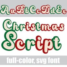 Christmas Script Color Font