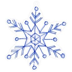 watercolor snowflake ornament