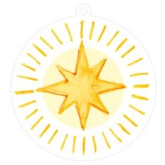 watercolor star ornament