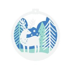 Layered Deer Ornament