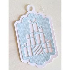 stack of gifts gift tag