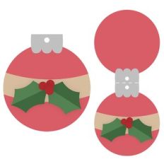 Holly Ornament Tag