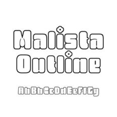 Malista Outline Font