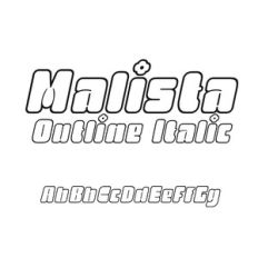 Malista Outline Italic Font