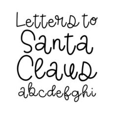BFC Letters To Santa Kids Handwriting Christmas Swirl Cursive Font