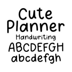 BFC Cute Planner Handwriting Bold Simple Clean Handwriting Font