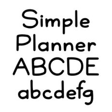 BFC Simple Planner Short Bold Clean Handwritten Font Goodnotes