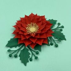 CHRISTMAS FLOWER 184 With Foliage