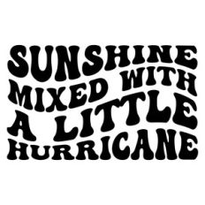 Sunshine mixed with a little hurricane