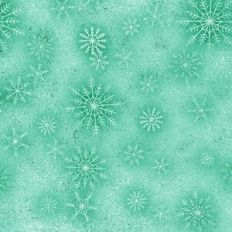 Teal Glitter Snowflake Background Pattern