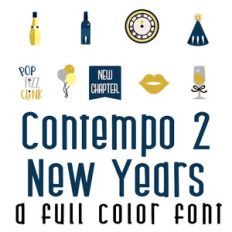 Contempo 2 New Years Full Color Font