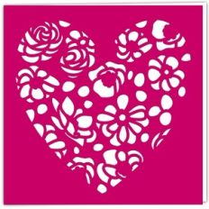 Flowers of Paris Heart Card