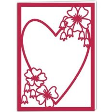 Garden Flowers Heart Card