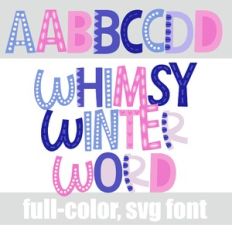Whimsy Winter Word Color Font